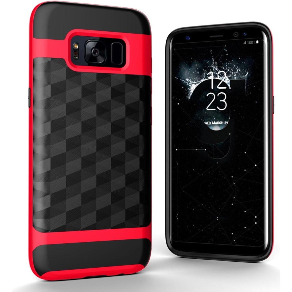 König Design Handyhülle für Samsung Galaxy S7 Schutzcase Backcover Bumper Etuis Rahmen Rot (Samsung Galaxy S7), Smartpho...