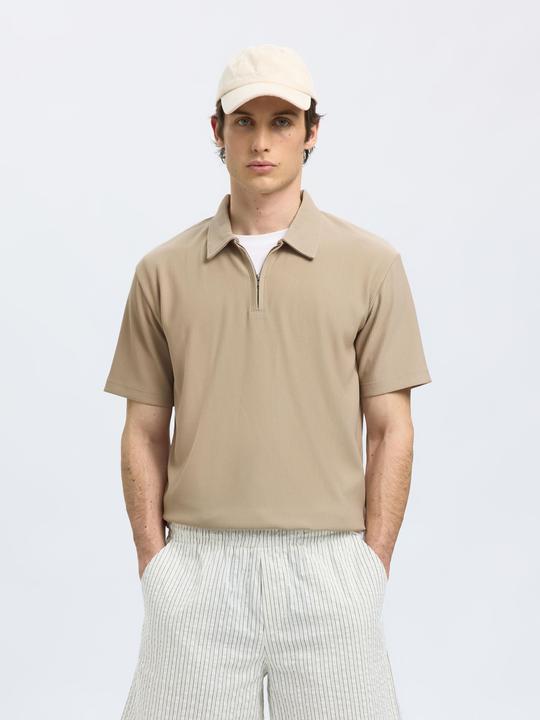 Image du produit Selected Homme Polo plissé à demi-zip (XXL)