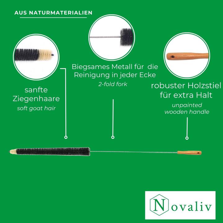 Produktbild Novaliv 3X Heizkörperbürste Rippenheizkörper Heizungsbürste Heizkörper Reinigungsbürste 115x45x3,5cm (3 Stk.)