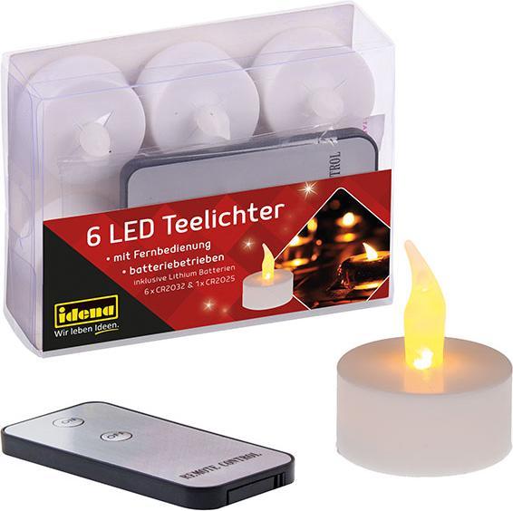 Productafbeelding Idena LED-theelichtjes 6st met afstandsbediening (6 x)