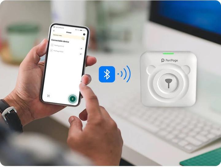 Produktbild PeriPage Mini Fotodrucker A6 - Blau, 203 dpi (Thermotransfer, Farbe)