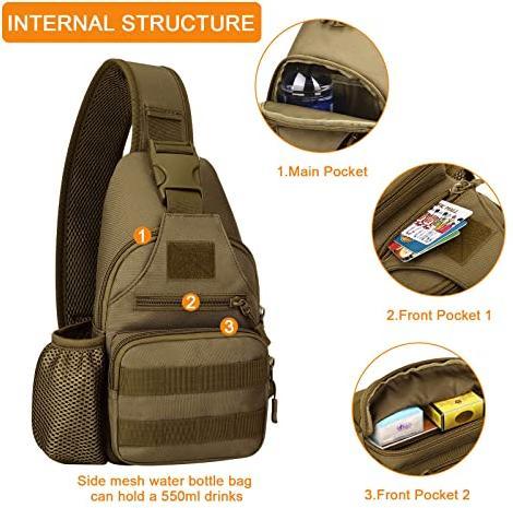 Produktbild Only-Bags.Store Tactical Chest Bag Militärische Umhängetasche Tactical Chest Sling Pack Crossbody Bag