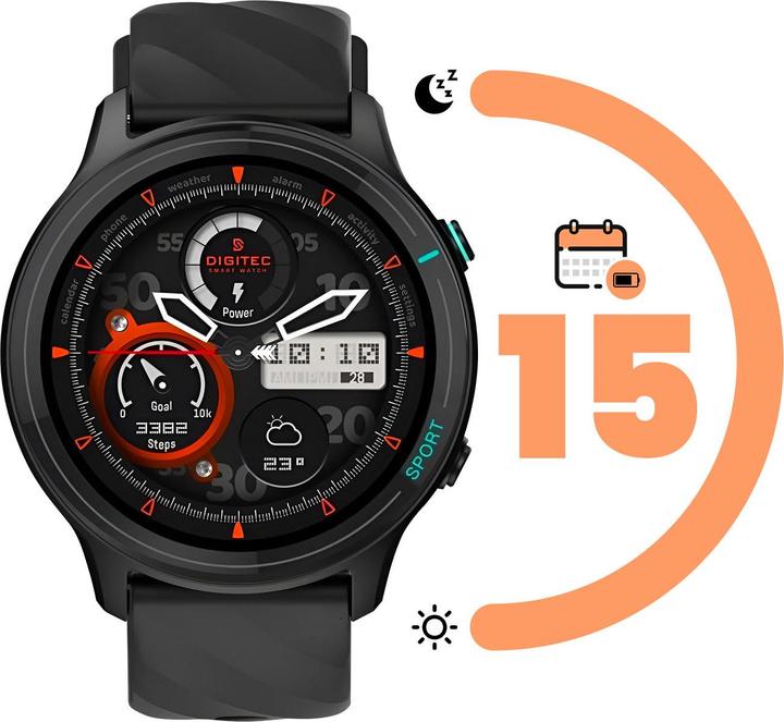 Immagine prodotto Avizar Smart watches Titmo Smartwach TITMO O-100 (TFT, bluetooth call) black (46 mm)