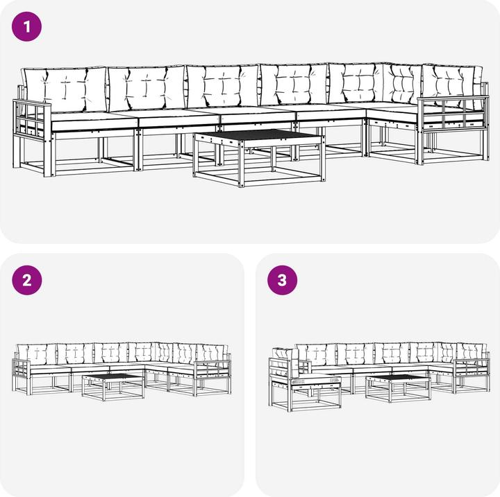Produktbild vidaXL Outdoor-Sofa