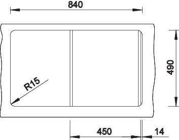 Produktbild Blanco ZENAR 45 S (Einbauspüle, 86 cm, 51 cm)