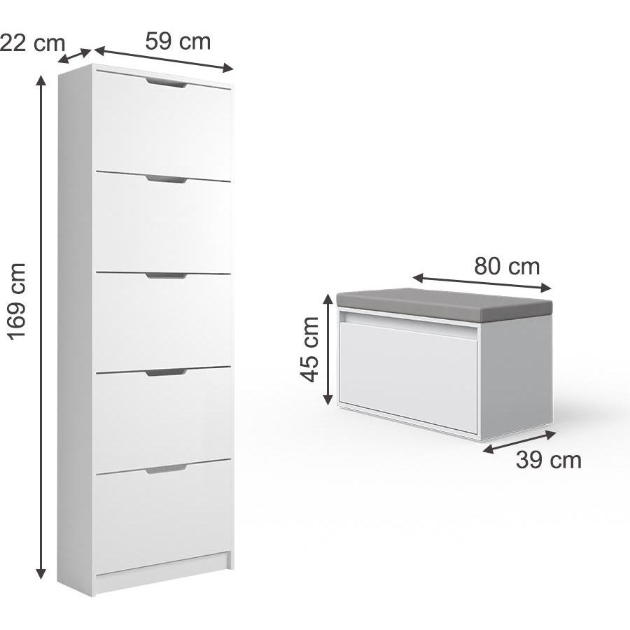 Thumbnail - Vicco, Schuhschrank, Luca
