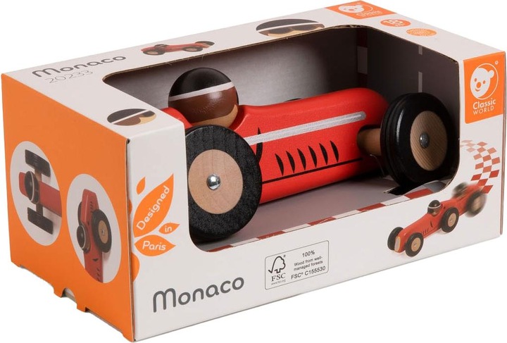 Actual product image Classic World Wooden toy car Monaco