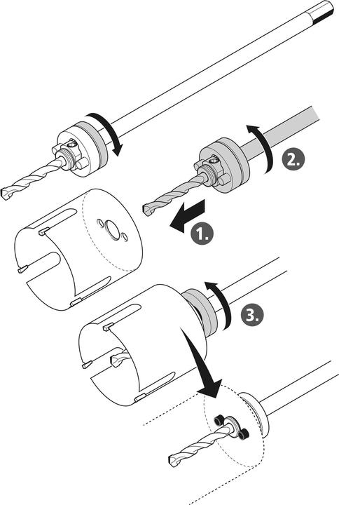 Immagine prodotto wolfcraft 1 mandrino Univ.-LS GeW.15,88mm,L=360mm (15 mm)