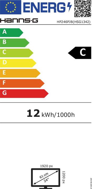 Energy Label Hannspree HP246PJB (1920 x 1200 pixels, 24")