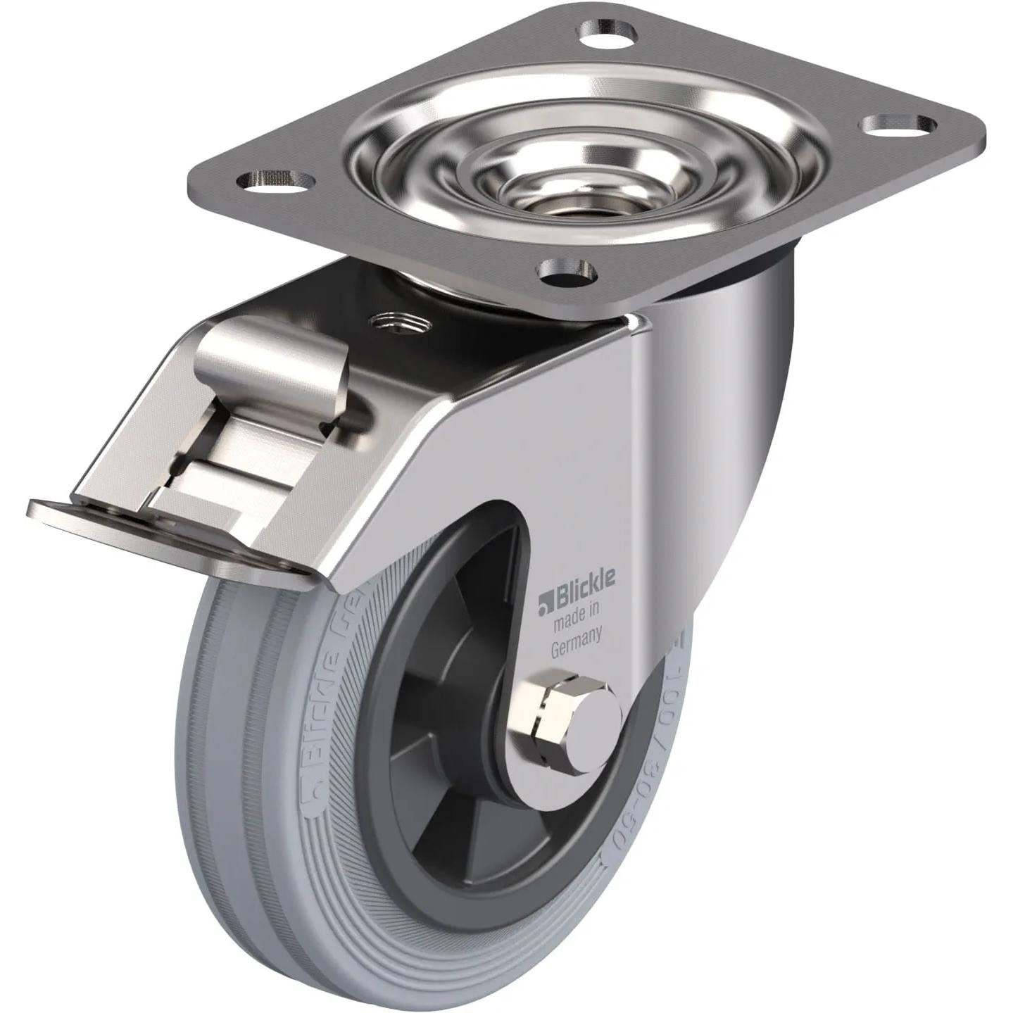 Blickle, Ruote + Rotelle, 306167 LEX-VPP 100XR-FI-SG Lenkrolle mit Feststeller Rad-Durchmesser 100 mm