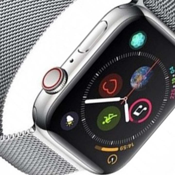 Actual product image Devia strap Elegant Milanese for Apple Watch 41mm/ 40mm/ 38mm silver (20 mm, Stainless steel, Stainless steel)