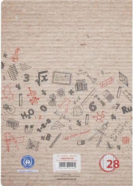 Actual product image Landré Recycling A4 2-fold-saddle stitching exercise book (A4, Lined)