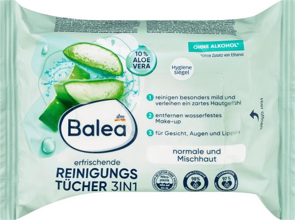 Actual product image dm Balea Refreshing 3in1 (Facial cleansing wipes)