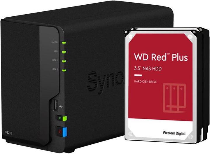 Synology Ds218 (2 x 3 TB, WD Red Plus)