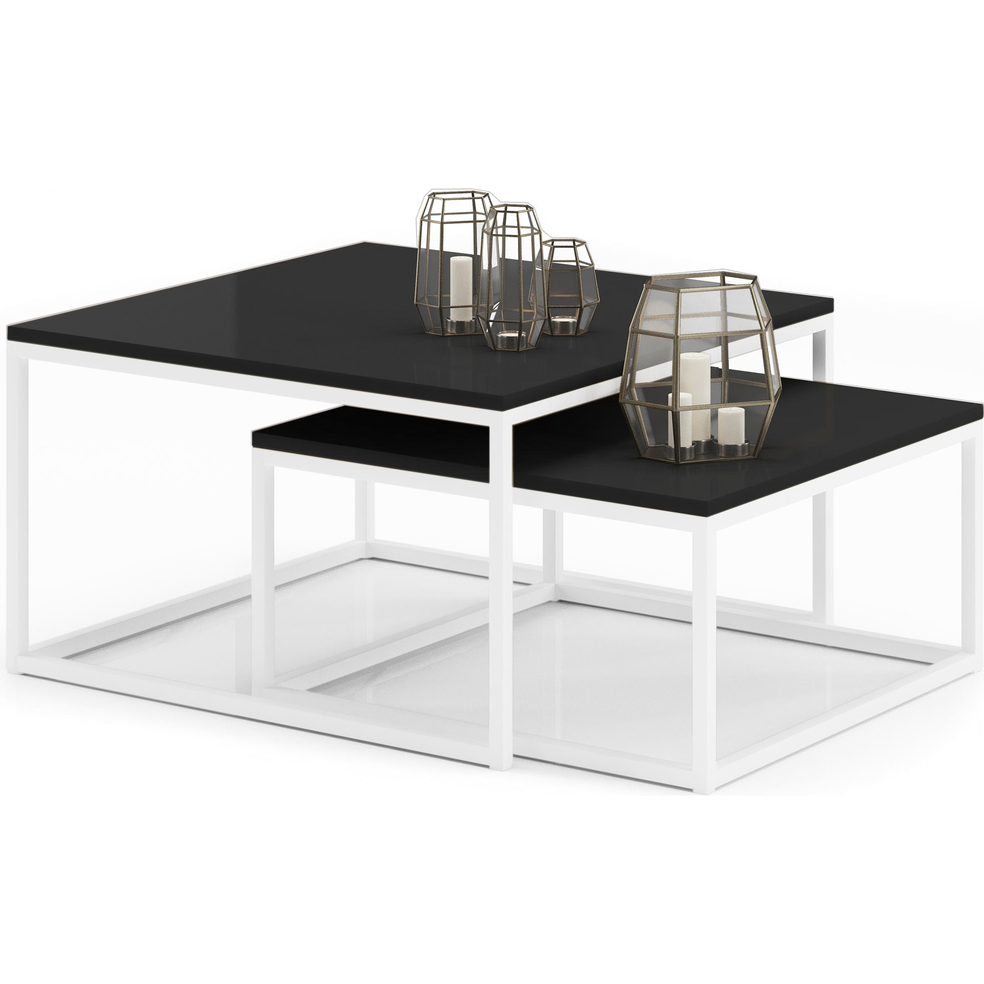 ADRK Furniture, Couchtisch + Beistelltisch, Kama (75 x 75 x 43 cm)
