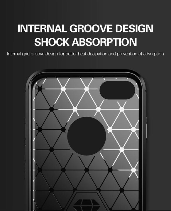 Image du produit Cadorabo TPU Ultra Slim carbon edelstahl Combi Cover (Apple iPhone 7)