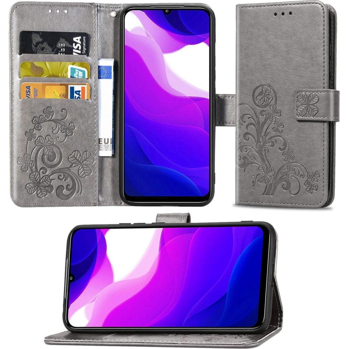 König Design Hülle Handy Schutz für Xiaomi Mi 10 Lite 5G Case Flip Cover Tasche Etuis Grau (Xiaomi Mi 10 Lite 5G), Smart...