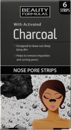 Produktbild Beauty Formulas Charcoal Nose Pore Strips Cleansing Nose Strips With Active Carbon 6 Pcs. (150 ml)