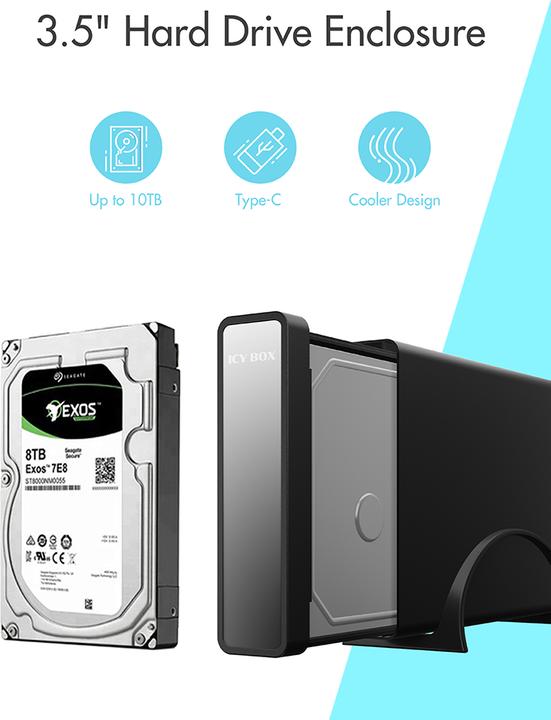 Actual product image Icy Box IB-382H-C31 (2.5", 3.5")