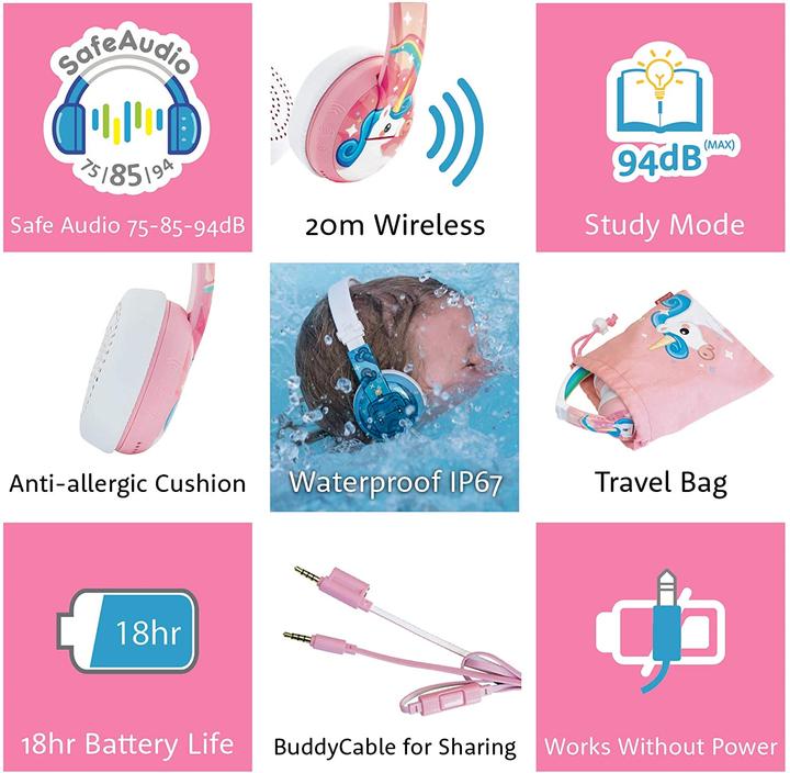 Actual product image Buddyphones Wave children headphones