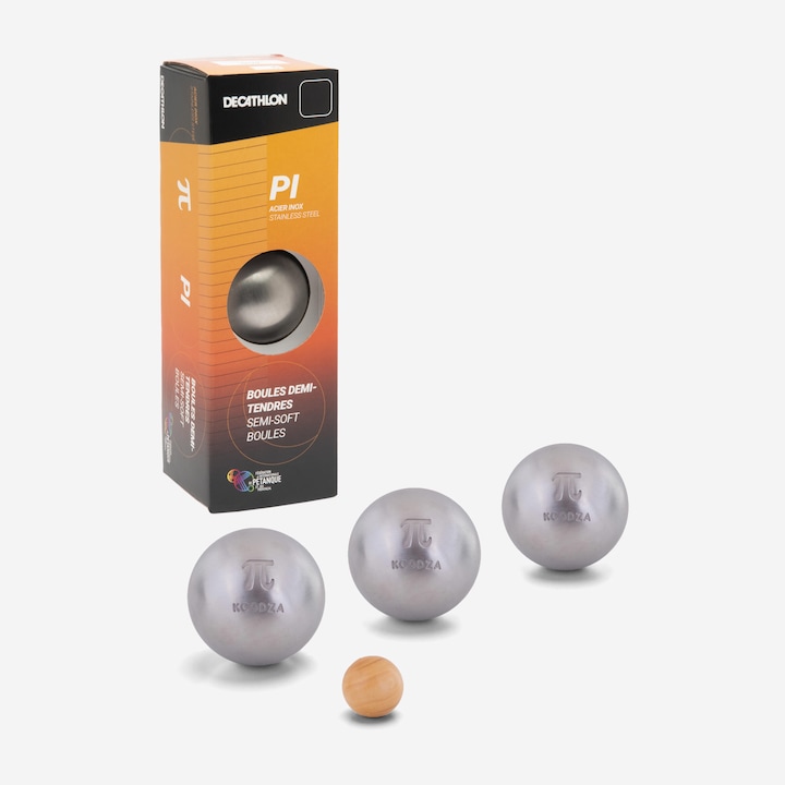 Produktbild Decathlon Boulekugeln halbweich PI Edelstahl Wettkampf ×3 (3 x, 71 mm)