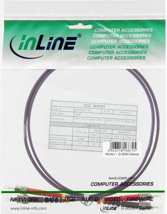 Produktbild InLine LWL Duplex Kabel (CAT8.1, 15 m)
