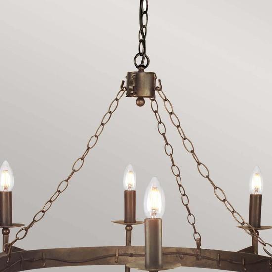 Produktbild Elstead Lighting Cromwell Kronleuchter E14 8-fach Alte Bronze, Made in UK (100 cm)