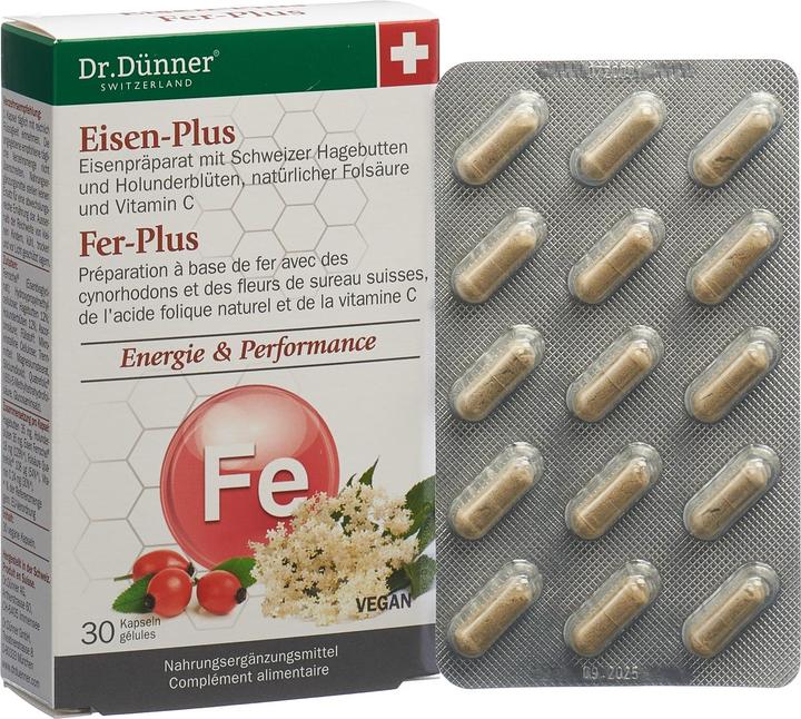 Actual product image Dr. Dünner Iron-Plus Caps (30 pcs., Capsules, 28 g)