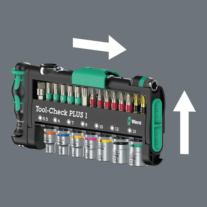 Actual product image Wera Tool-Check Plus 2 (1, 5.5, 7, 10, 12, T10, T15, T20, T25, T30, T40, PH1, PH2, PH3, 6 mm, 8.0 mm, 13.0 mm, 3 mm, 4 mm, 5 mm, 2 mm)