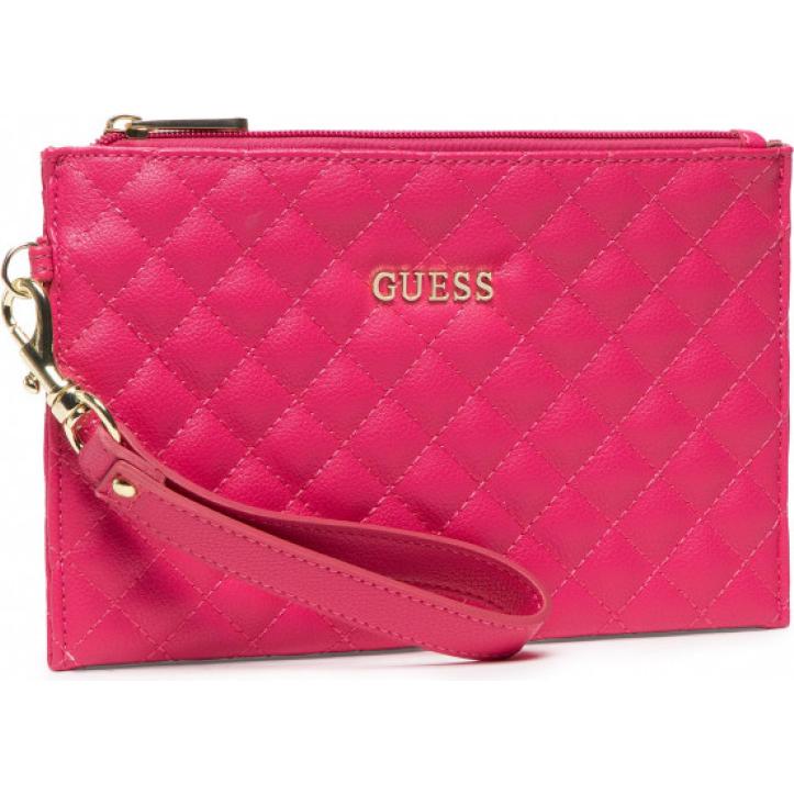 Guess, Donne, Borsetta, Holdall, borsa in ecopelle e tessuto, effetto trapuntato e polsino, Fucs, Pink, Rosa