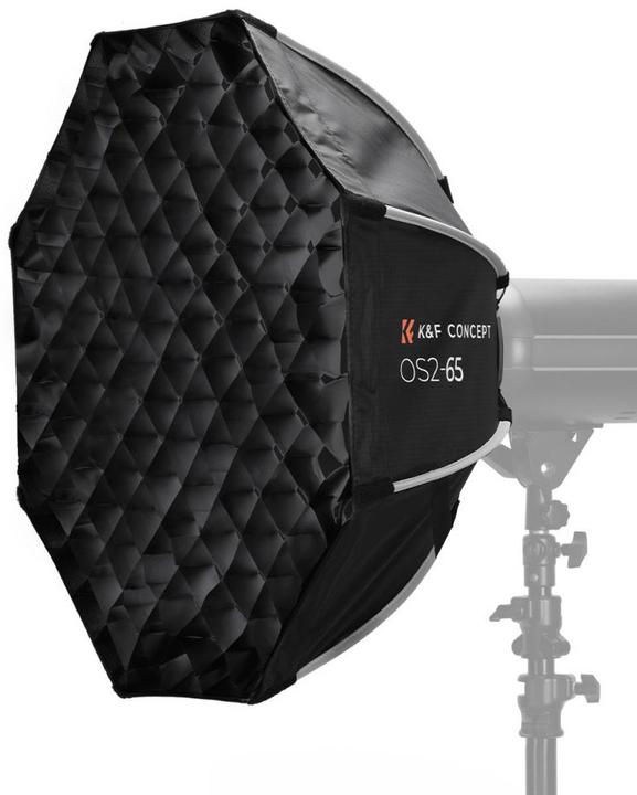 Actual product image K&F Concept 65cm Octagonal Softbox, Quick release + storage Bowens Mount with Honeycomb Grid, Light Diffusers (65 cm)