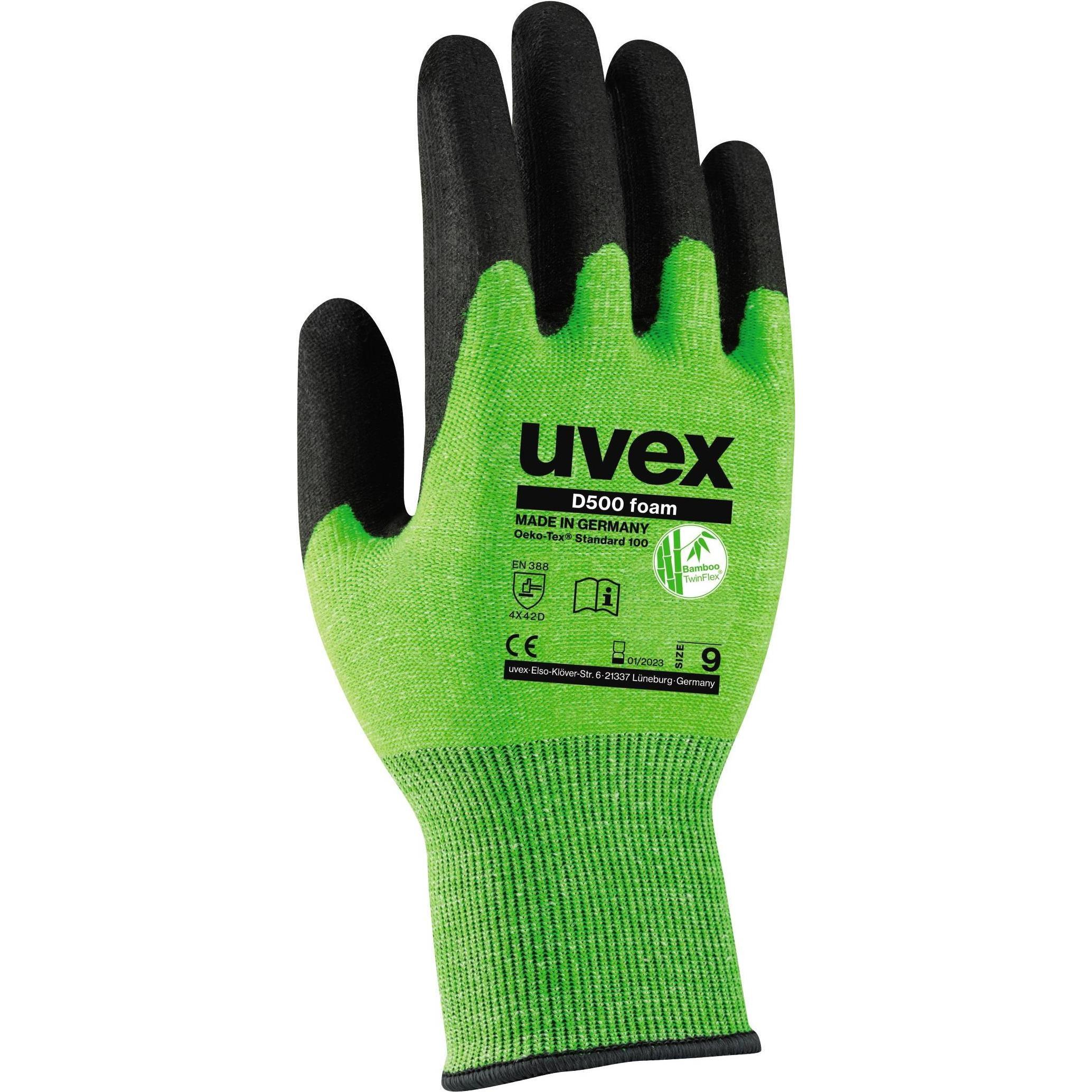 Uvex Safety, Schutzhandschuhe, Schnittschutzhandschuh D500 foam (10)