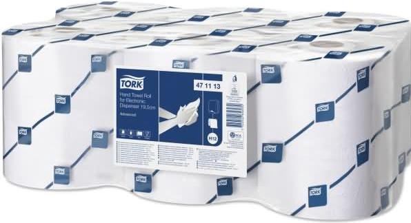 Actual product image Tork Håndklaedeark Advanced H12 2-lag hvid 471113 enMotion 6rl - (6 ruller pr. karton) (6 x)