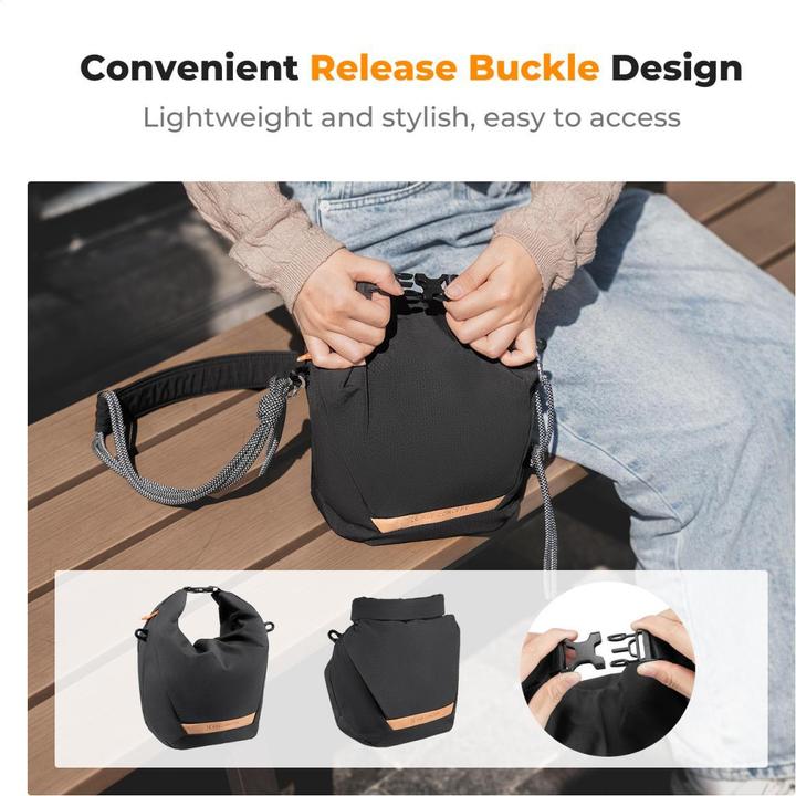 Actual product image K&F Concept Sling Bag 5L Urban Wander (Black) (Camera shoulder bag, 5 l)