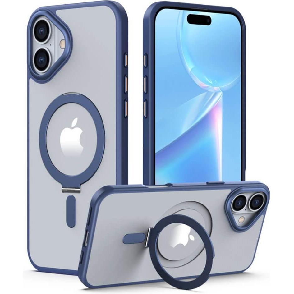 Thumbnail - Cover-Discount iPhone 16 Plus - Schützende Acryl-Handyhülle mit Magnet (Apple iPhone 16 Plus), Smartphone Hülle, Blau