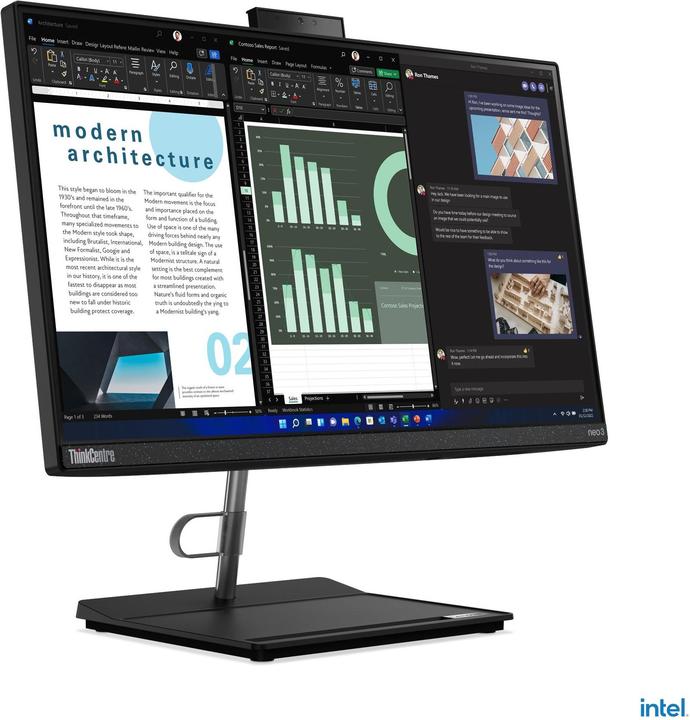 Actual product image Lenovo All in One THINKCENTRE Neo 30A Intel Core i51240P 256GB SSD 8GB RAM 24 (256 GB, 8 GB)