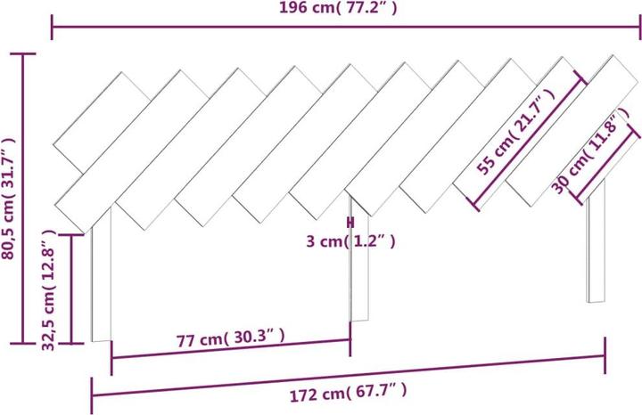Produktbild VidaXL Ute (196 x 3 x 80.5 cm)
