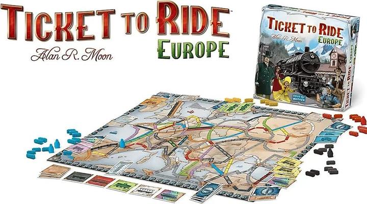 Actual product image Asmodée Ttr Ticket To Ride Europe (French, German, Italian, 2 - 5 Players)