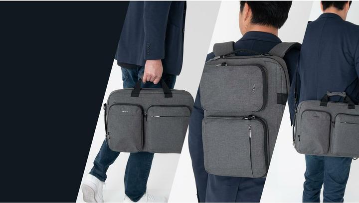 Produktbild Targus Hybrid Briefcase Backpack - Grey (12.20 l)