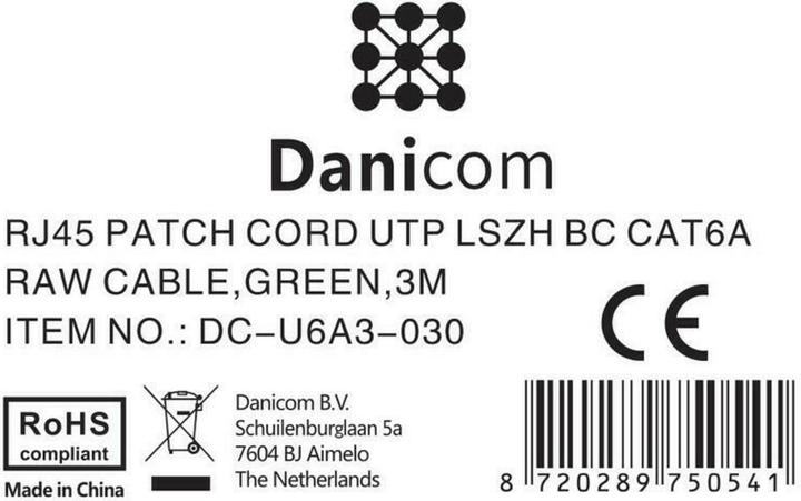 Produktbild Dsit CAT6a Netzwerkkabel 100% Kupfer (U/UTP, CAT6a, 3 m)