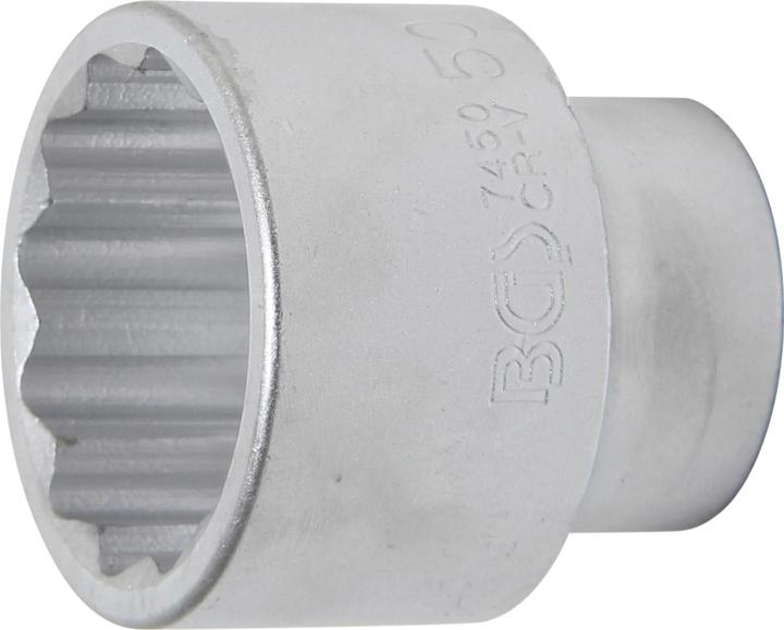 Immagine prodotto BGS Set di chiavi a bussola a dodici facce | Azionamento a bussola quadra 20 mm (3/4") | SW 50 mm (50 mm)