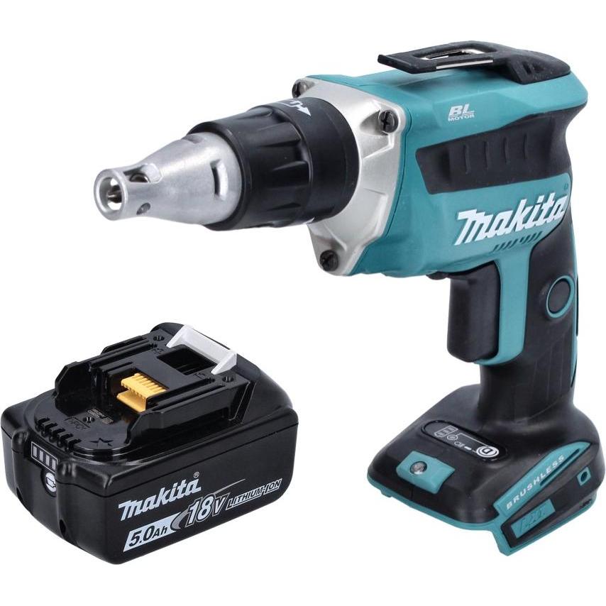 Thumbnail - Makita, Bohrmaschine + Akkuschrauber, DFS 452 T1 Akku Schnellbauschrauber 18 V Brushless + 1x Akku 5,0 Ah - ohne Ladeger...