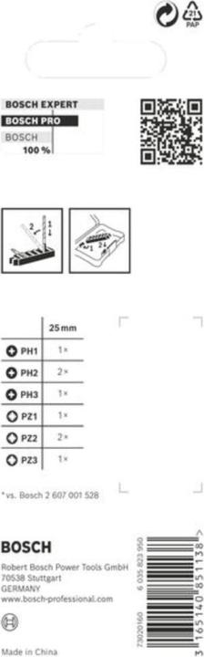 Produktbild Bosch Professional Zubehör Pro Impact Set (Kreuz Phillips PH, Kreuz Pozidriv PZ)