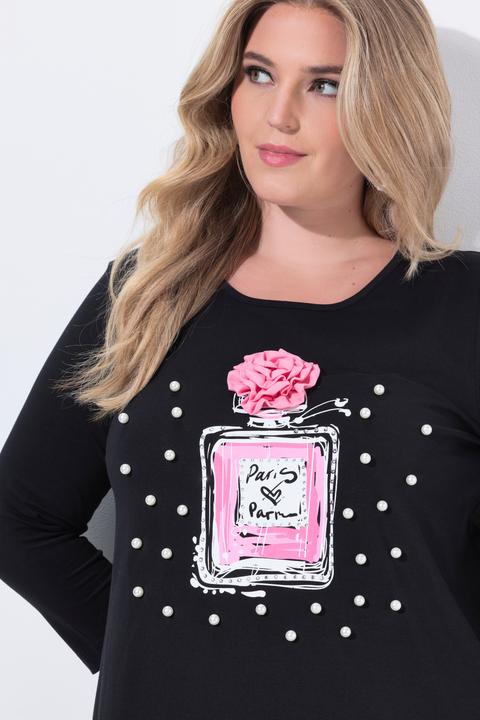 Produktbild Miamoda Longshirt, Flakon-Motiv mit Zierperlen, 3/4-Ärmel (46)