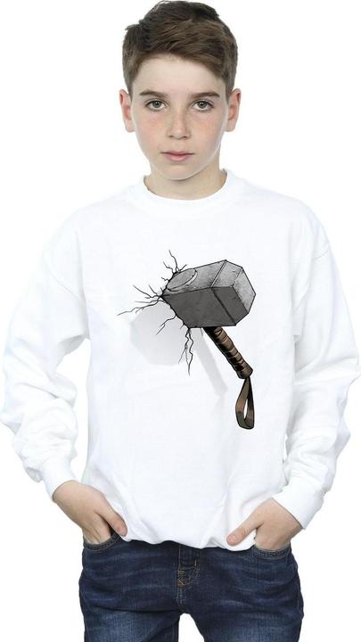 Actual product image Marvel Boys Thor Hammer Crack Sweatshirt (104)