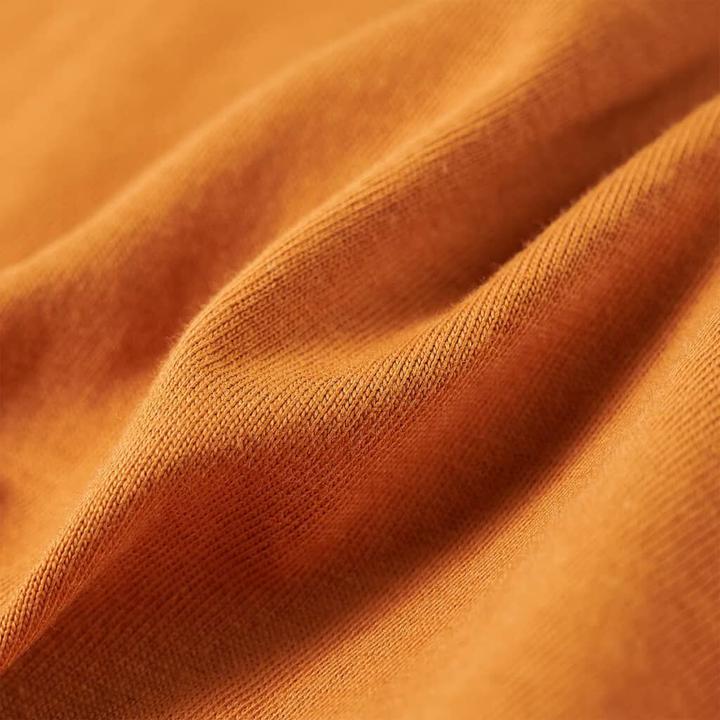 Image du produit vidaXL T-shirt manches longues enfant ocre foncé 116,Matière : 100 (116)