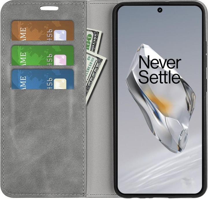 Produktbild Cover-Discount OnePlus 12 - Stand Flip Case Hülle grau (OnePlus 12)