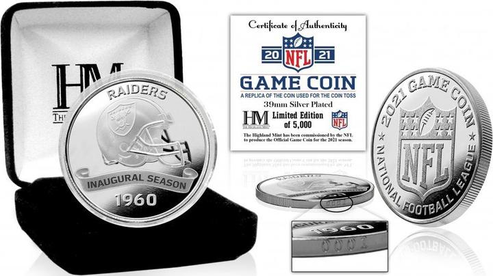 Produktbild Great Branding Las Vegas Raiders Game Coin (39mm) Silver