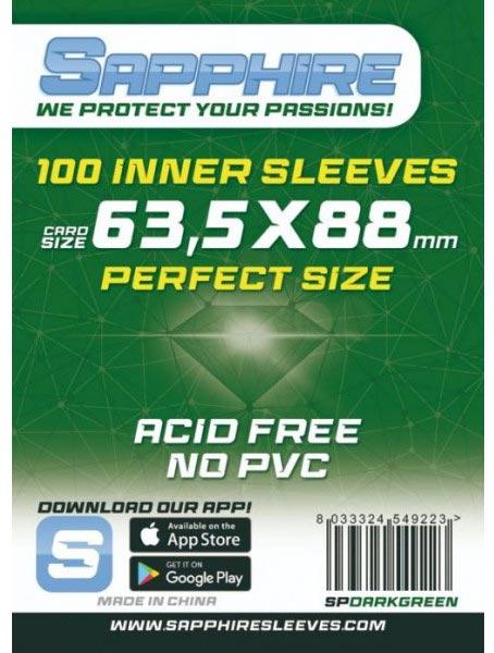 Produktbild Sapphire Red Glove - 100 Sleeves Dark Green 63.5 x 88 Perfect Fit SPDARKGREEN