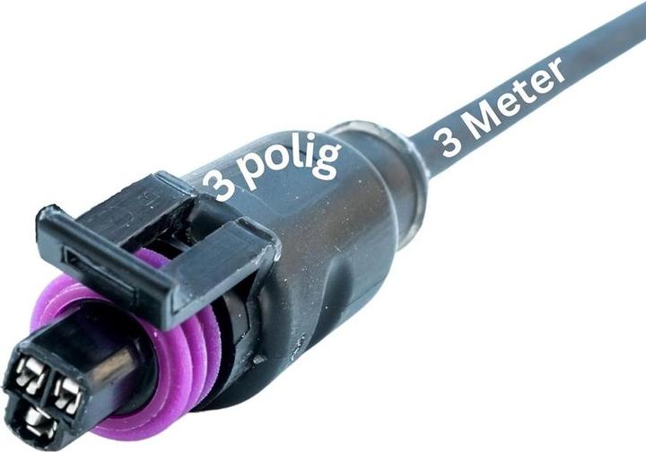 Produktbild Kalitec Delphi Metri-Pack 3 polig mit angespritztem 3 Meter PUR Kabel 3x0,75 mm² schwarz I konfektio (3 m)